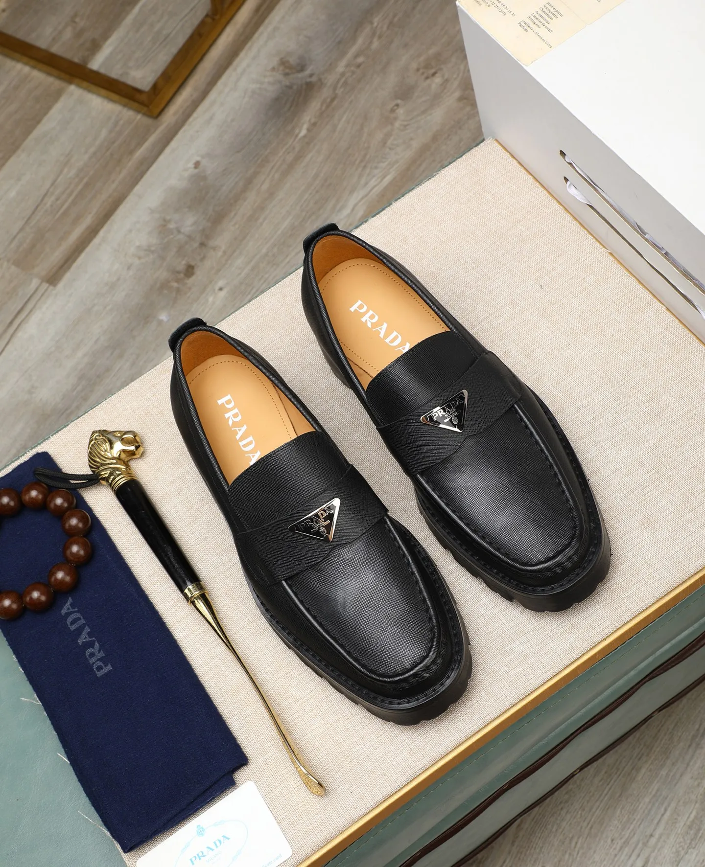 Men's men's shoes 💰540 (water-dyed cow leather) 📛📛PRADA high-end 20 counter latest model formal business leather shoes 👔 original version of the highest quality! Imported from Italy🇮🇹First layer calfskin fabric➕Cowhide lining Original outsole Formal size: 38➖45